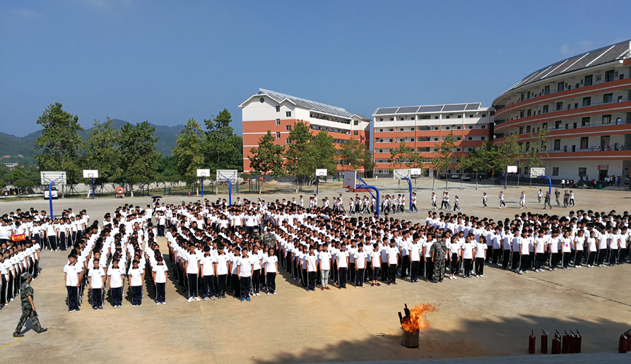 都昌县第三中学军训消防演习 - 都昌三中